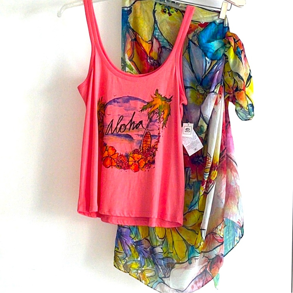 Rebekah Steen Goldfish Kiss Beautiful Things Scarf Sarong Pareo - Picture 9 of 16